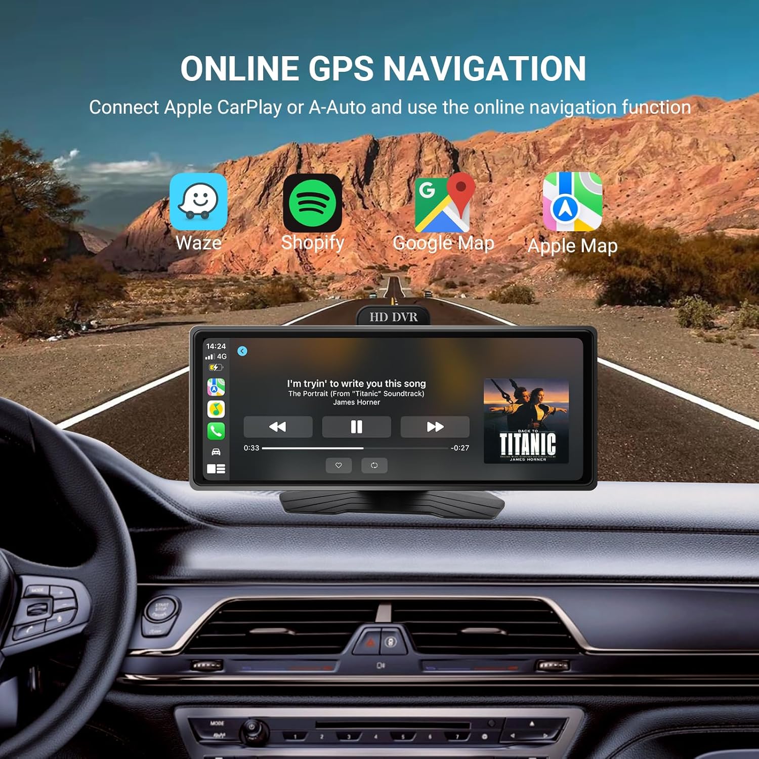 Wireless Apple CarPlay & Android Auto