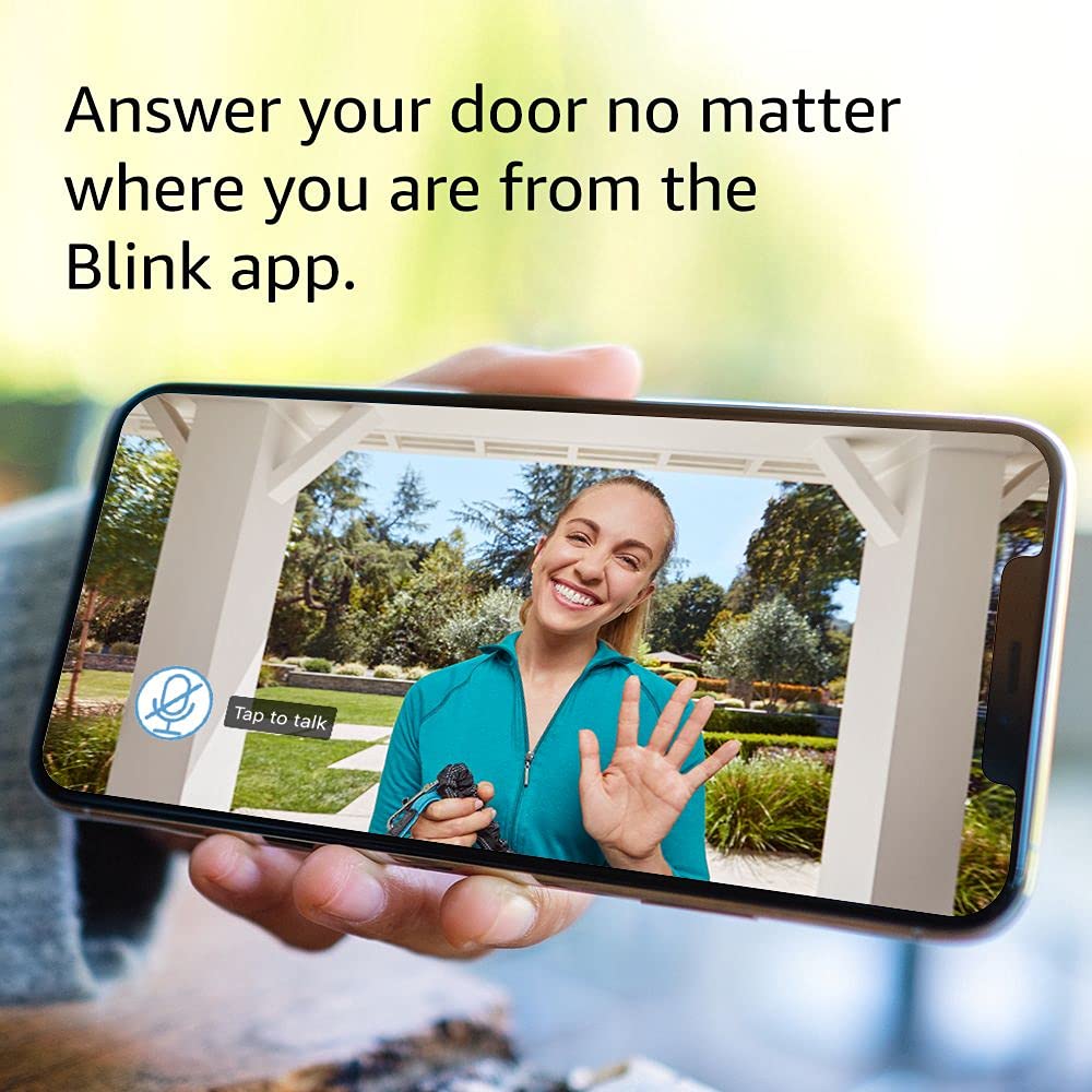 Blink Video Doorbell + Sync Module 2 — Two-way audio, HD video