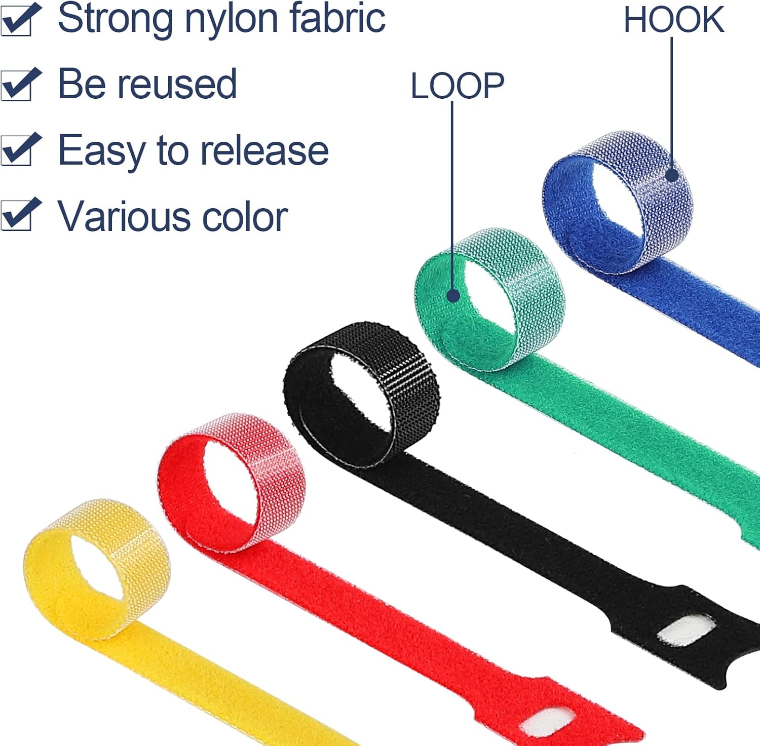 120PCS 6 Inch Cable Ties Reusable Multi-Purpose Wire Ties