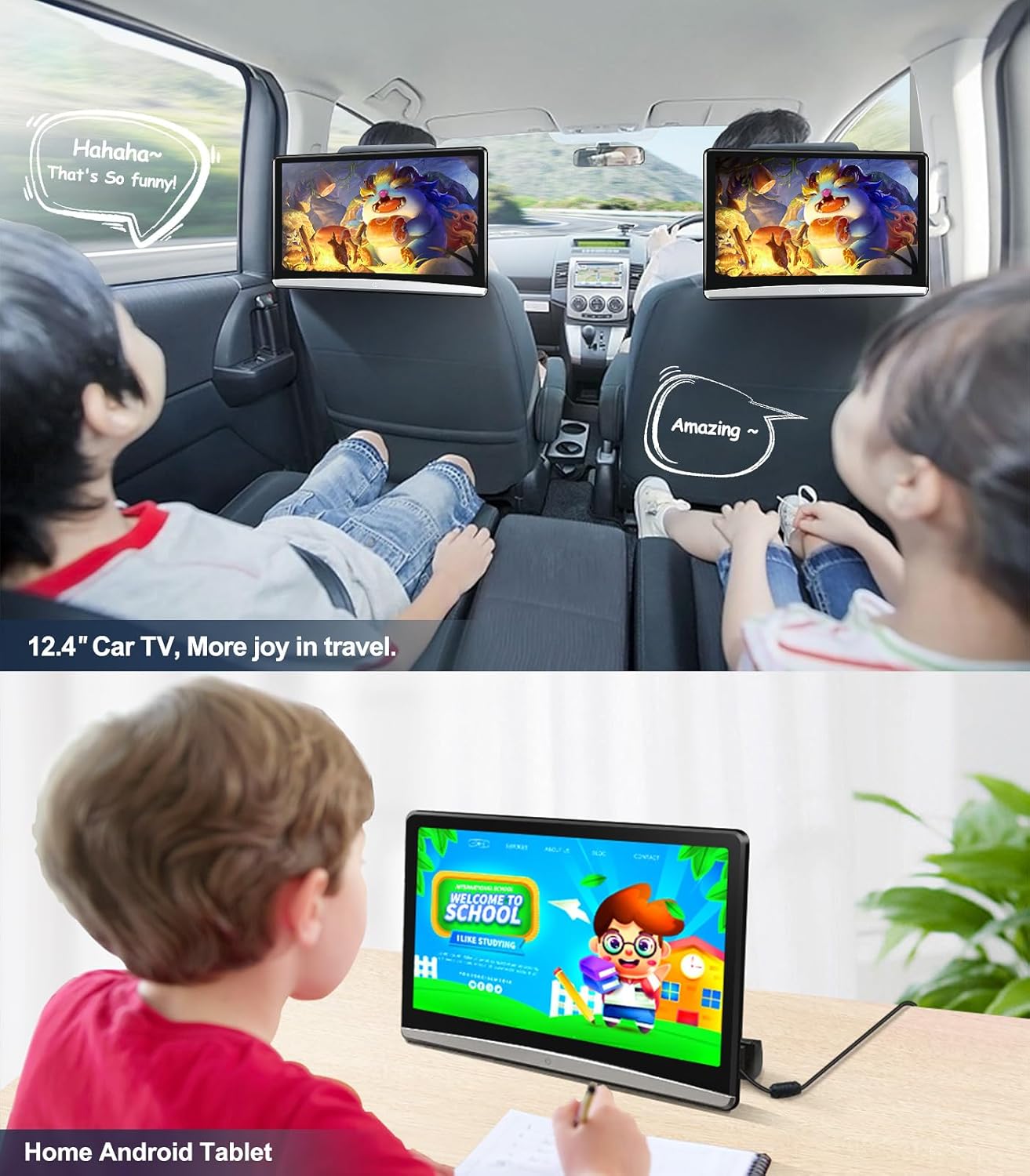 4K Android 11 Portable Car TV Headrest Monitor
