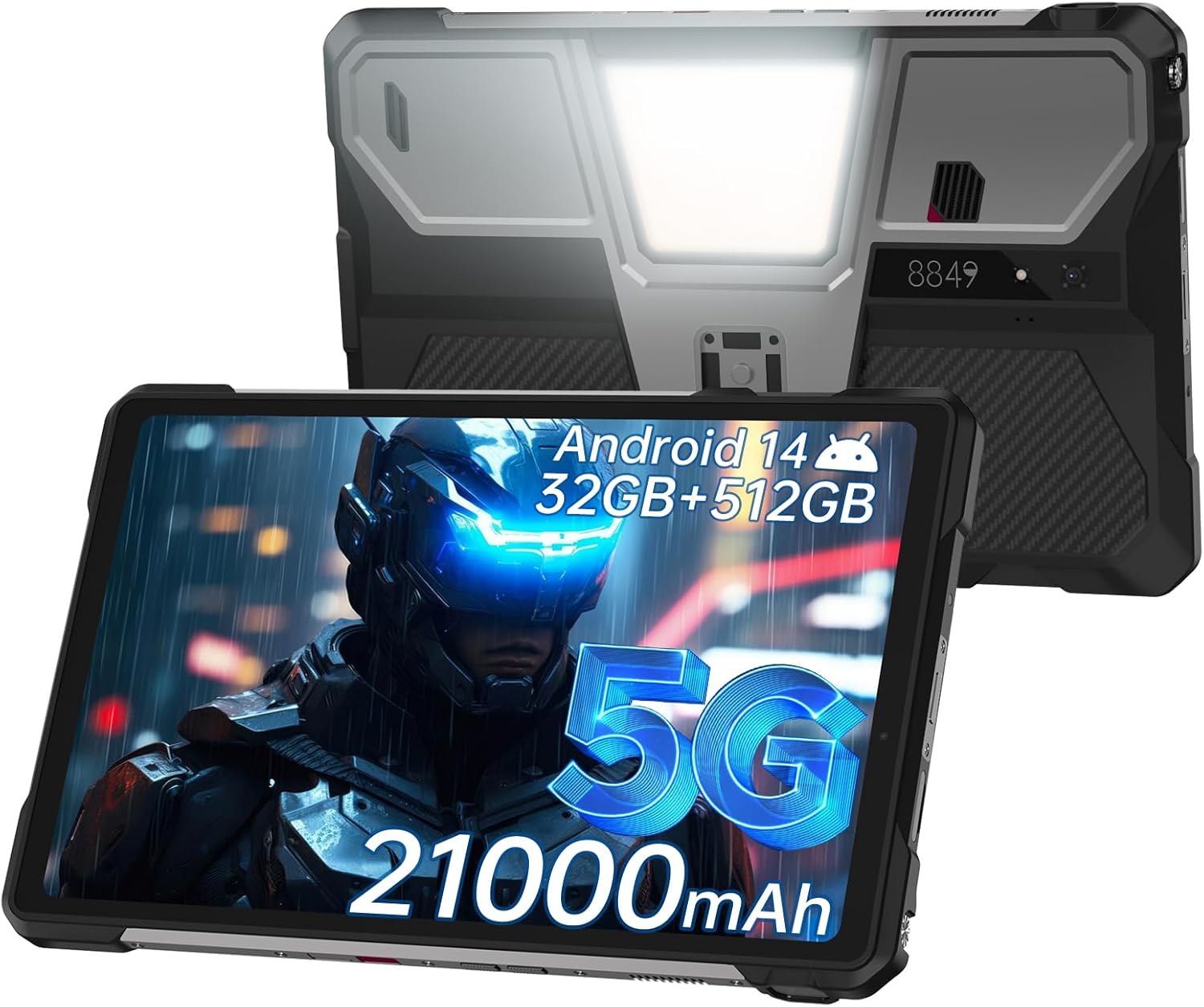 Tank Pad Tablet 10.95 inch 5G Android 14 Rugged Tablet with Projector
