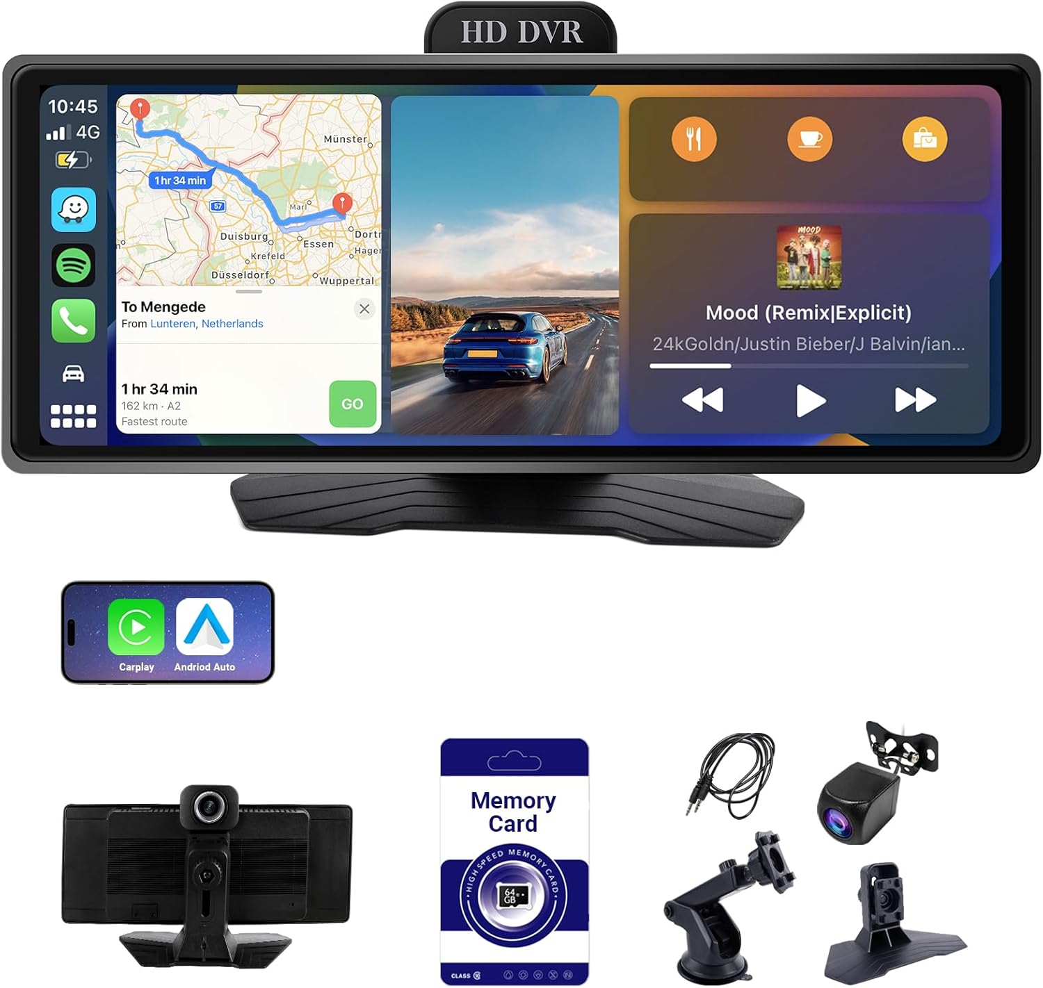 Wireless Apple CarPlay & Android Auto