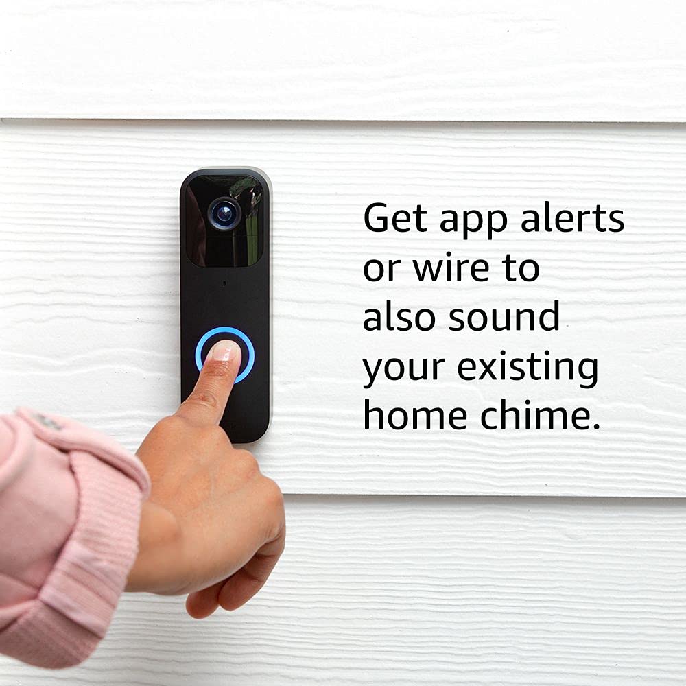 Blink Video Doorbell + Sync Module 2 — Two-way audio, HD video